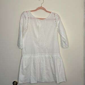 White Masscob Eyelet Dress